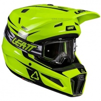 Шлем Leatt Moto 3.5 Junior Neon Yellow + Мотоочки Leatt Vision 3.5 Black/White Clear Lens