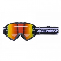 Мотоочки Kenny Racing Track+ Black/White Red Lens