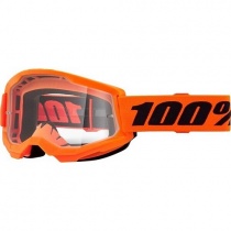 Мотоочки 100% Strata II Neon Orange Clear Lens