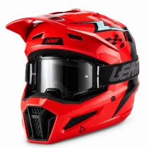 Шлем Leatt 3.5 Red + Мотоочки Leatt Vision 3.5 Black Clear Lens