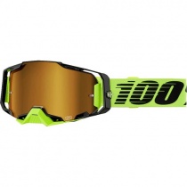 Мотоочки 100% Armega Neon Yellow/Black Mirror Gold Lens