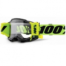 Мотоочки 100% Accuri 2 Forecast Black/Yellow Clear Lens Roll-Off