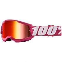 Мотоочки 100% Strata 2 Junior Fletcher Pink/White Mirror Red Lens