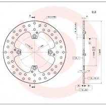 Диск тормозной Brembo 68B40792