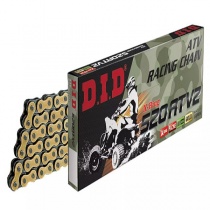 Цепь приводная DID 520 G&B ATV2/100 Gold/Black