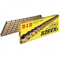 Цепь приводная DID 525 G&B VX3/110FB Gold/Black
