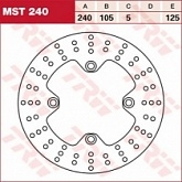 Диск тормозной TRW Lucas MST240