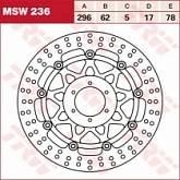 Диск тормозной TRW Lucas MSW236