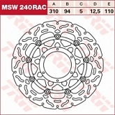 Диск тормозной TRW Lucas MSW240