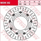 Диск тормозной TRW Lucas MSW242