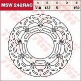 Диск тормозной TRW Lucas MSW242RAC