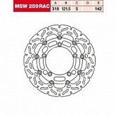 Диск тормозной TRW Lucas MSW259RAC