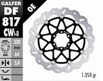 Диск тормозной Galfer DF817CWI