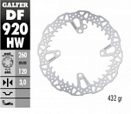 Диск тормозной Galfer DF920HW