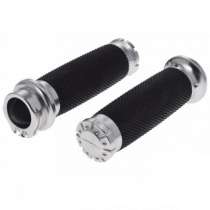 Грипсы руля Motorace AW56626 Black/Silver