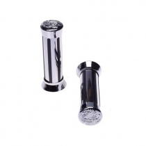 Грипсы руля Motorace GRZ-139 Chrome/Black