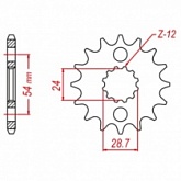 Звезда передняя Grosskopf STL526.17