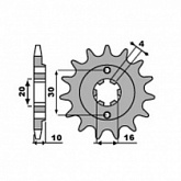 Звезда передняя JR RMC720.13