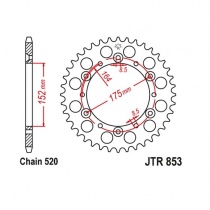 Звезда задняя JT JTA853.44 Black