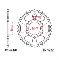 Звезда задняя JT JTR1222.48