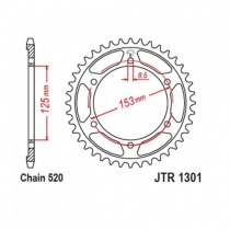 Звезда задняя JT JTR1301.40