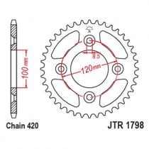 Звезда задняя JT JTR1798.47