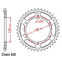 Звезда задняя JT JTR844.44