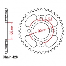 Звезда задняя JT JTR921.41