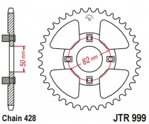 Звезда задняя JT JTR999.45