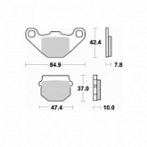 Колодки тормозные Braking 702SM1