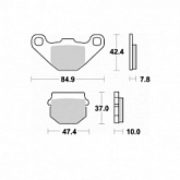 Колодки тормозные Braking 702SM1