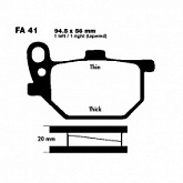 Колодки тормозные EBC FA041