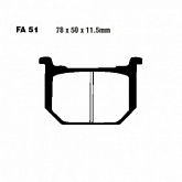 Колодки тормозные EBC FA051