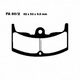 Колодки тормозные EBC FA080/2