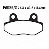 Колодки тормозные EBC FA086/2HH