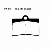 Колодки тормозные EBC FA095HH