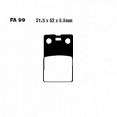 Колодки тормозные EBC FA099