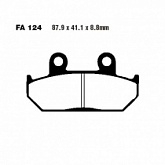 Колодки тормозные EBC FA124HH
