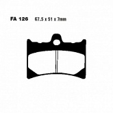 Колодки тормозные EBC FA126HH
