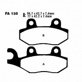 Колодки тормозные EBC FA135R