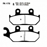 Колодки тормозные EBC FA172R