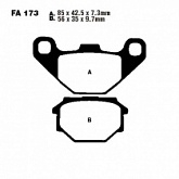Колодки тормозные EBC FA173