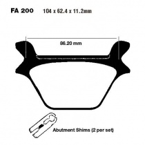Колодки тормозные EBC FA200V