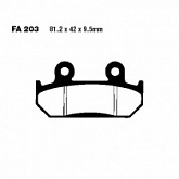 Колодки тормозные EBC FA203
