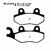 Колодки тормозные EBC FA214/2HH
