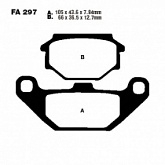 Колодки тормозные EBC FA297