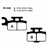 Колодки тормозные EBC FA302TT
