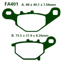 Колодки тормозные EBC FA401R