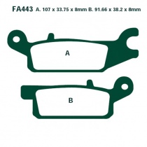 Колодки тормозные EBC FA443R