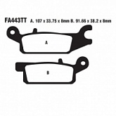 Колодки тормозные EBC FA443TT